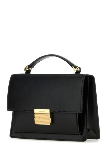 Golden Goose 'venezia' Black  Hand Bag With Lettering Logo And Clasp Closure In Black