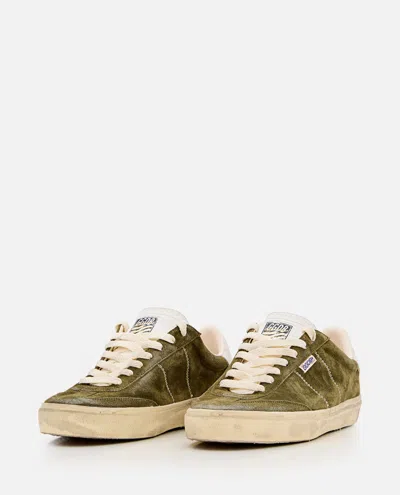 Golden Goose Soul-star Suede Upper Hf Leather Tongue Leather Heel In Green