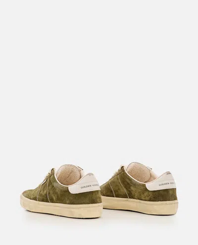 Golden Goose Soul-star Suede Upper Hf Leather Tongue Leather Heel In Green