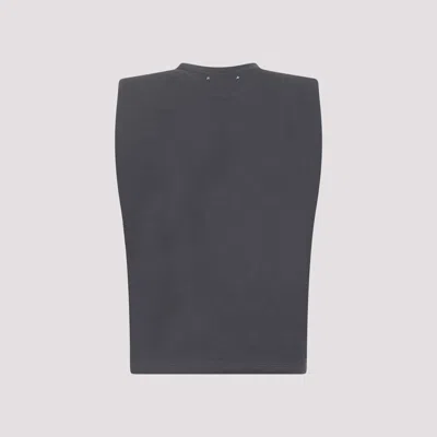 Golden Goose Journey Sleeveless Padded Shoulder T-shirt In Gray