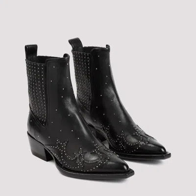 Golden Goose Debbie Beatles Ankle-length Cow Leather Boots In Black