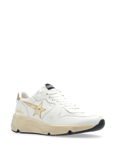 Golden Goose White Running Leather Sneakers In Multicolor