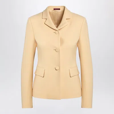 Gucci Wool Crêpe Jacket In Yellow