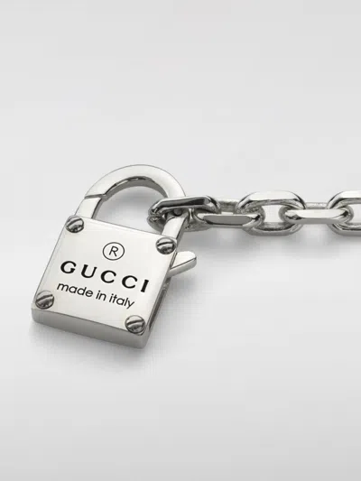 Gucci Trademark Chain Bracelet With Padlock In Silver