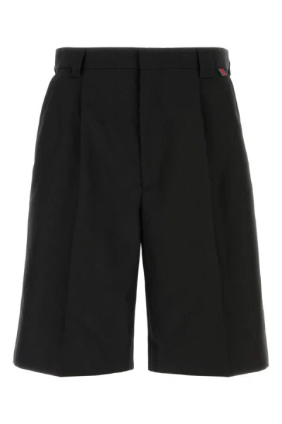 Gucci Tailored Mid-thigh Shorts With Finish In Black