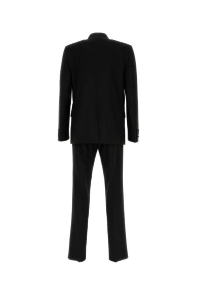Gucci Wool Suit Double-breasted Design Structured Shoulders In Black