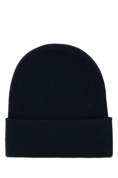 Gucci Dark Blue Wool Beanie Hat In Blue