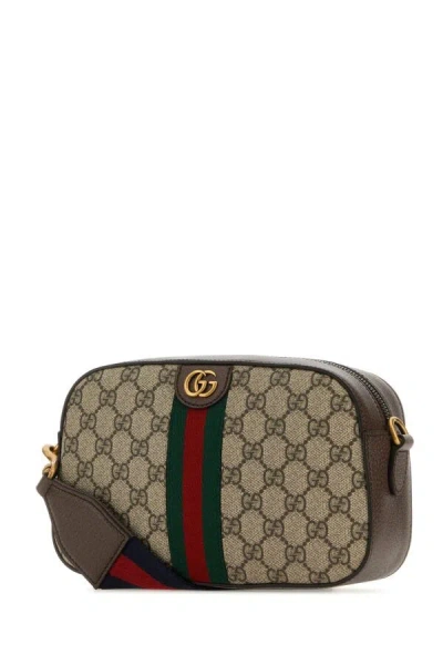 Gucci Men Gg Supreme Fabric And Leather Small Ophidia Gg Crossbody Bag In Multicolor