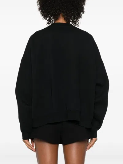 Gucci Embroidered Logo Cotton Sweatshirt In Multicolor
