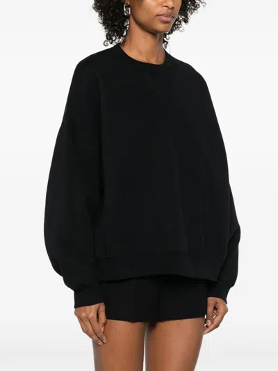Gucci Embroidered Logo Cotton Sweatshirt In Multicolor