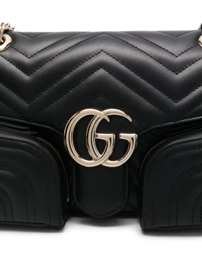 Gucci Small Shoulder Bag With Chain Strap And Chevron Pattern In Multicolor