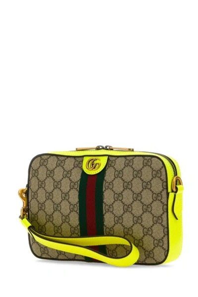 Gucci Gg Supreme Fabric Ophidia Clutch In Multicolor