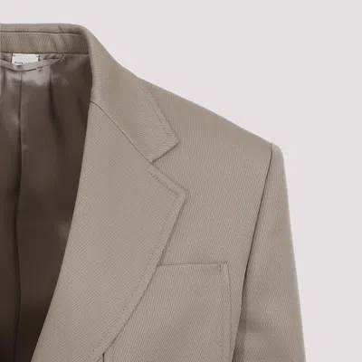 Gucci Single-breasted Wool Blazer In Brown