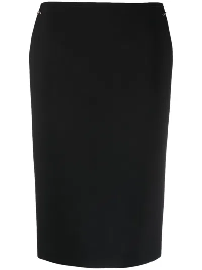 Shop Gucci Women Horsebit Wool Midi Skirt In Multicolor