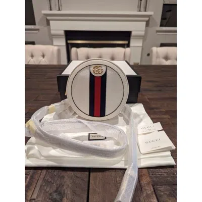 GUCCI GUCCI WOMEN OPHIDIA MINI ZAINO WHITE LEATHER BACKPACK 