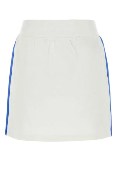 Gucci White Jersey Mini Skirt In White