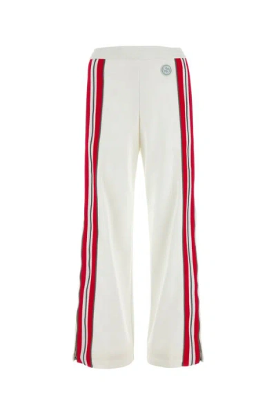 Gucci White Polyester Blend Pant In White