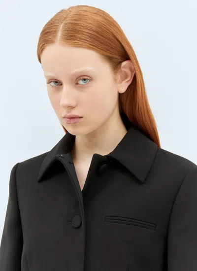 Gucci Wool Crepe Jacket In Black