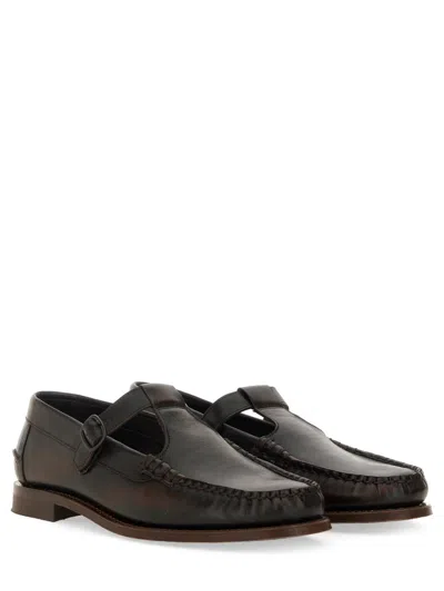 Hereu Men's Alber Moccasin T-bar Loafer In Brown