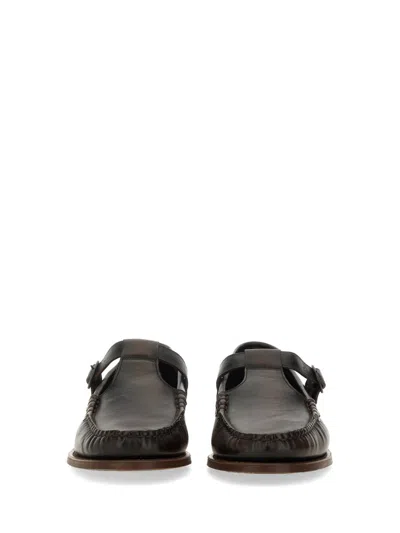 Hereu Men's Alber Moccasin T-bar Loafer In Brown