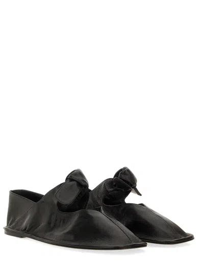 Hereu Women Shoe Llasada Crinkled In Black