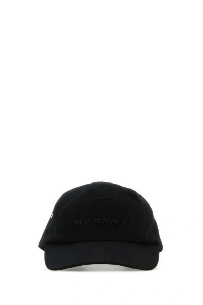 Isabel Marant Man Black Cotton Tedji Baseball Cap In Black