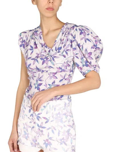 Isabel Marant Medinea Allover Printed Blouse In Multicolor
