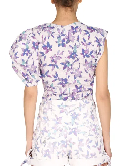 Isabel Marant Medinea Allover Printed Blouse In Multicolor