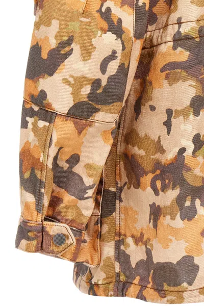 Isabel Marant 'camouflage Utility' Jacket Drawstring In Multicolor