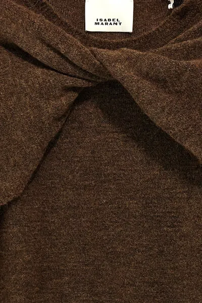 Isabel Marant Brown Kern Sweater In Burgundy