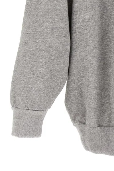 Isabel Marant Long-sleeved Hooded Sweater In Gray