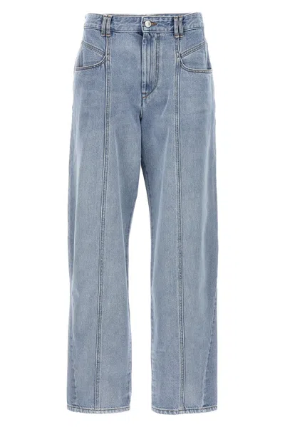 Isabel Marant Jeans 'vetan' Contrast Stitching In Blue