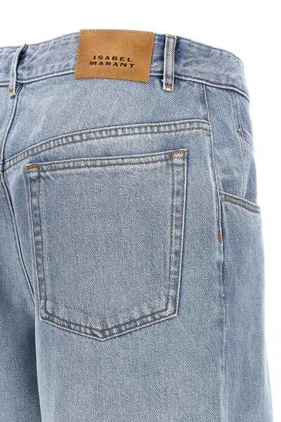 Isabel Marant Jeans 'vetan' Contrast Stitching In Blue