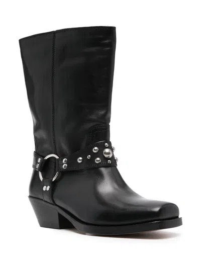 Isabel Marant Antya Leather Cowboy Boots In Multicolor