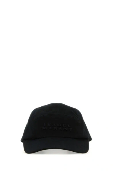 Shop Isabel Marant Women Black Cotton Tedji Baseball Cap