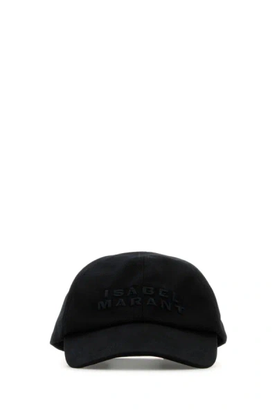 Isabel Marant Woman Black Cotton Tedji Baseball Cap In Black