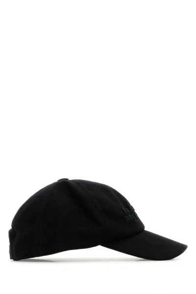 Isabel Marant Woman Black Cotton Tedji Baseball Cap In Black