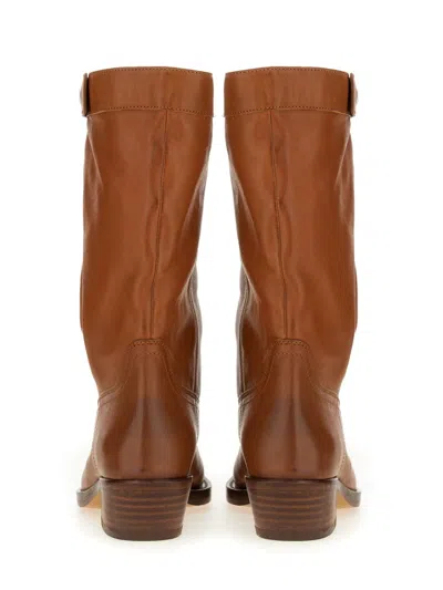 Isabel Marant Ademe Havana Biker Boot In Brown