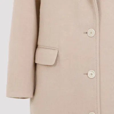 Isabel Marant Beige Wool Overcoat In Multicolor