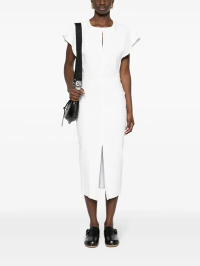 Isabel Marant Nadela Asymmetric Gathered Cotton-jersey Maxi Dress In White