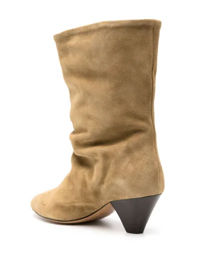 Isabel Marant Woman Ankle Boots Sand Size 6.5 Leather In Multicolor