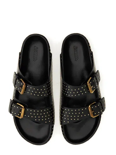 Isabel Marant Black Lennyo Buckle Sandals In Black