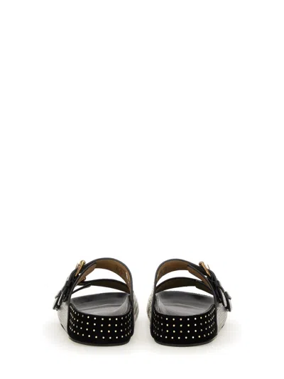Isabel Marant Black Lennyo Buckle Sandals In Black