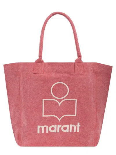 Isabel Marant Yenky Logo Printed Tote Bag In Red