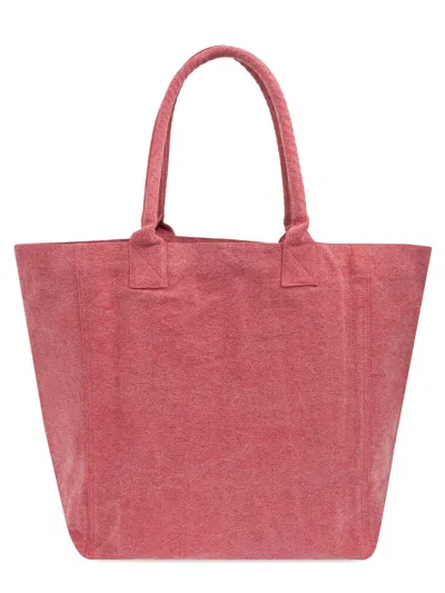 Isabel Marant Yenky Logo Printed Tote Bag In Red
