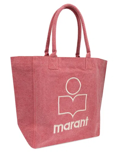 Isabel Marant Yenky Logo Printed Tote Bag In Red