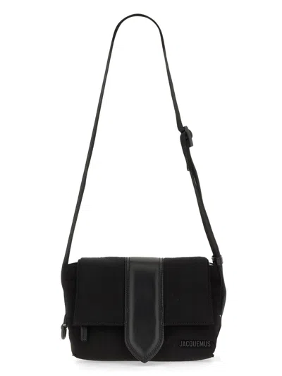 Jacquemus Womens La Banane Bambino Woven Belt Bag Black In Black