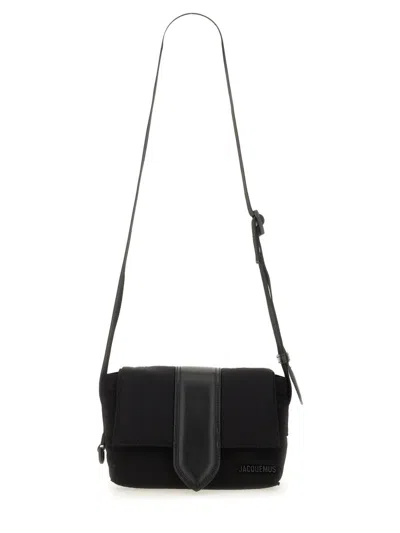 Jacquemus Womens La Banane Bambino Woven Belt Bag Black In Black