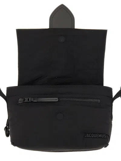 Jacquemus Womens La Banane Bambino Woven Belt Bag Black In Black