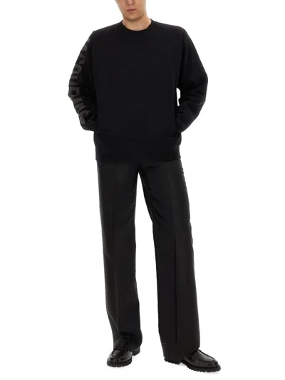 Jacquemus Top Le Sweatshirt Typo With Print In Black